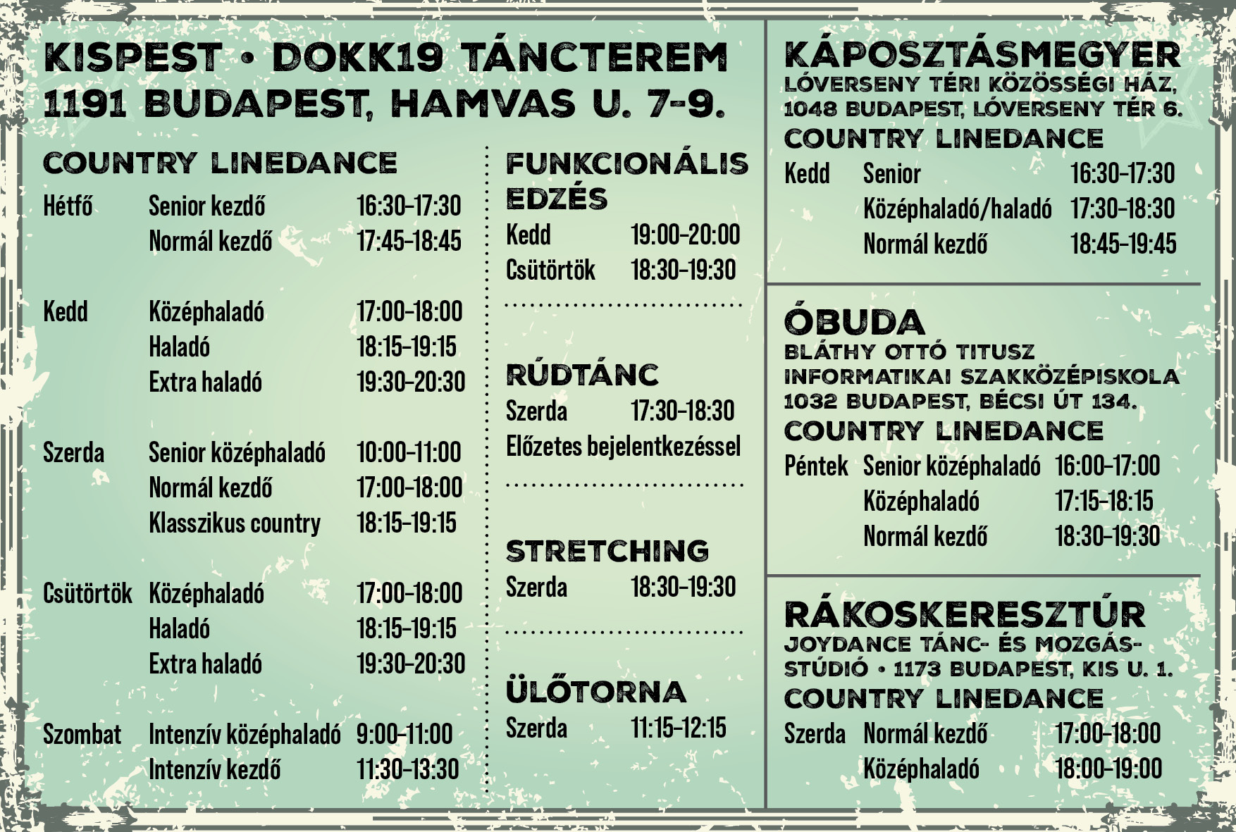 Dokk19 órarend